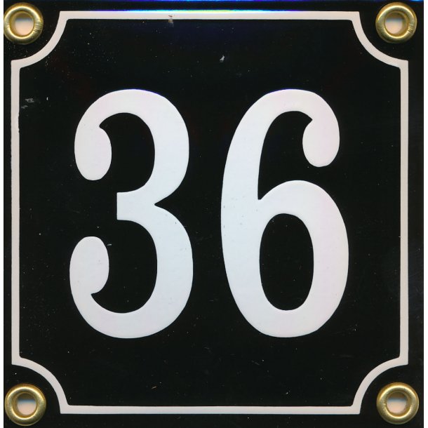 Husnummer i emalje - 2 cifre