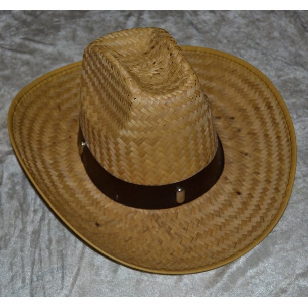 Cowboyhat i strå - stor - 40 cm