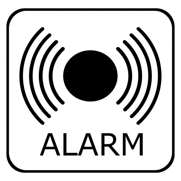 Alarm  80x80 mm  