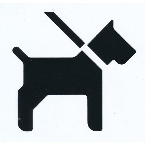 Hund i snor 120x120 mm - selvklbende