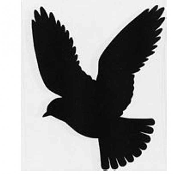Skræmmefugle til vinduer -  sort due