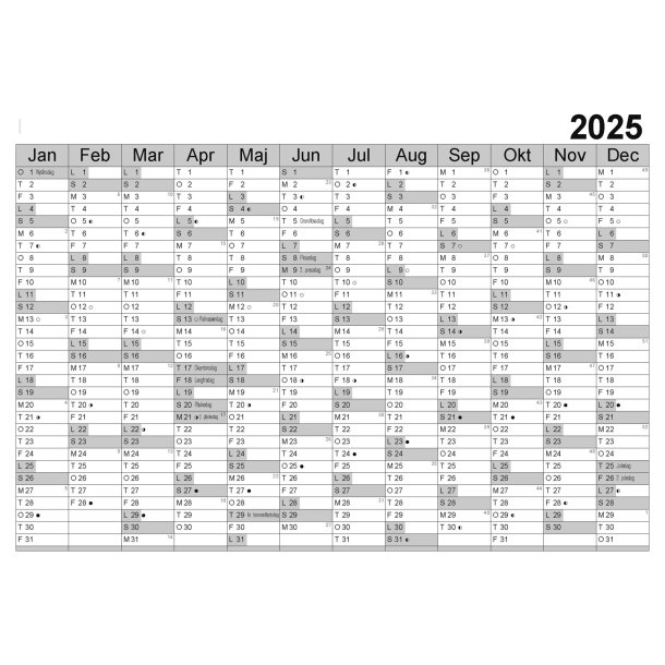 Kalender 2025 - A1 (60x80 cm)  