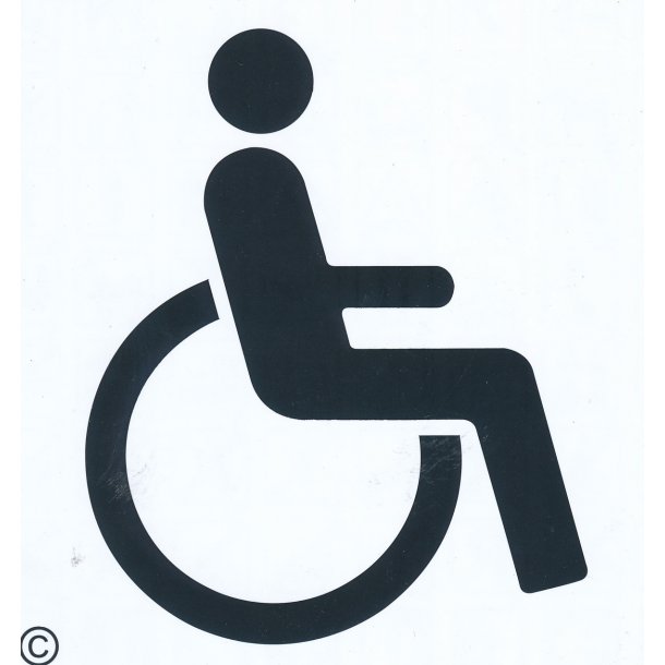 Handicapsymbol -  120x120 mm - selvklbende