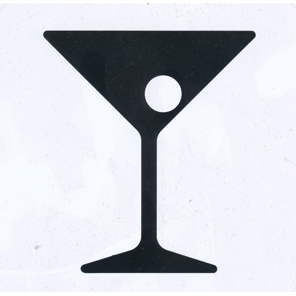 Bar  - silhouet glas - 120x120 mm - selvklæbende