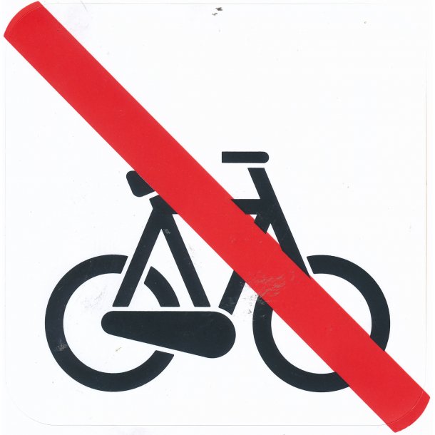 Henstilling af cykler forbudt 120x120 mm - selvklbende