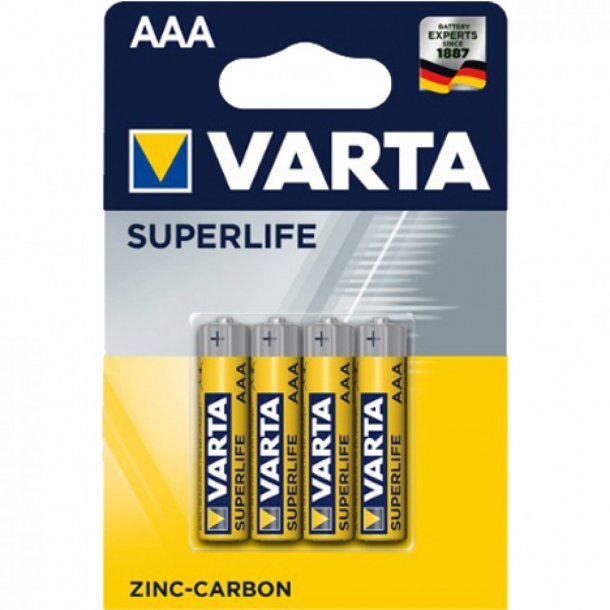 Varta superlife Batterier AAA 4 stk  