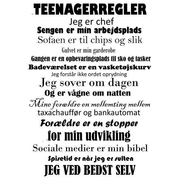 Plakat - - Plakater - teenager/ungdom - Bundtrade ApS